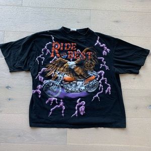 Vintage 90s Ride The Best Lightning Tee